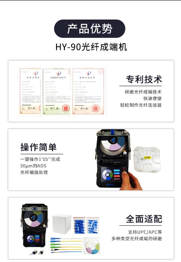 華創(chuàng  )通信HY-90光纖成端機適配多種光纖連接器